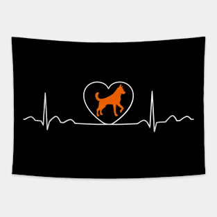 Heartbeat Dog Tapestry