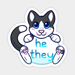 Kitty Pronouns - He/They Magnet