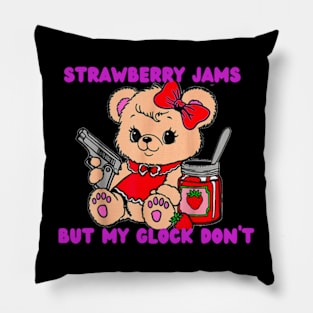 strawberry jams but my glock don't Pillow