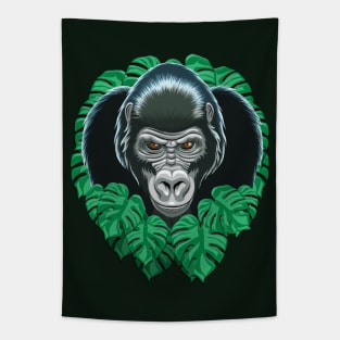 Gorilla Face Tapestry