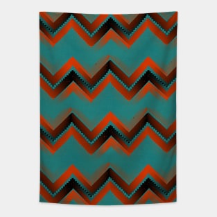 Retro Zigzag Tapestry