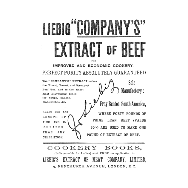 Liebig's Extract of Meat Company - 1891 Vintage Advert by BASlade93