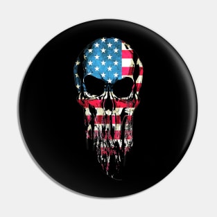 skull, bandanas, american, usa, flag Pin