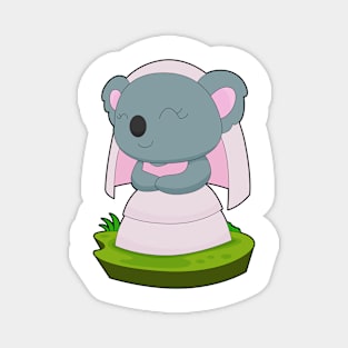 Koala Bride Veil Wedding Magnet