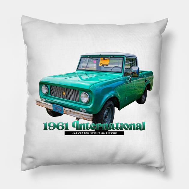 1961 International Harvester Scout 80 Pickup Pillow by Gestalt Imagery