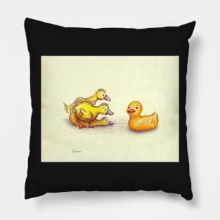 Little ducklings curious friend Pillow