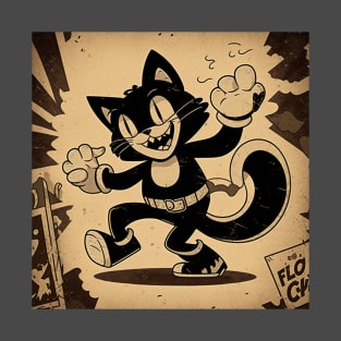 Funny Vintage illustration of Felix The Cat T-Shirt