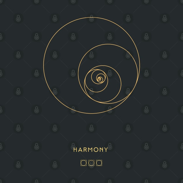 Harmonious Spiral: Fibonacci Golden Ratio Element by Stonework Design Studio