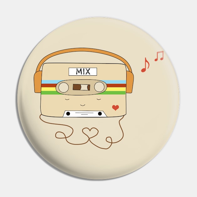 Mix Tape Pin by KathrinLegg