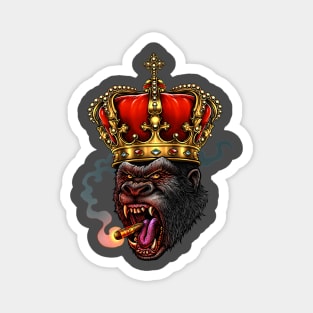 Smoking Kong Head with the crown Magnet