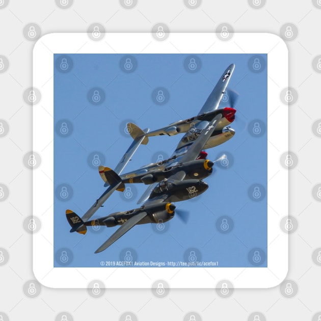 P-38 Lightnings Magnet by acefox1