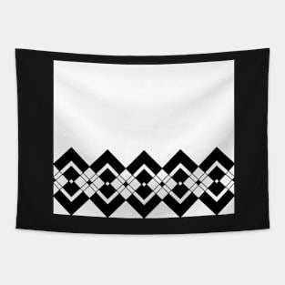 Geometric abstract - black and white. Tapestry