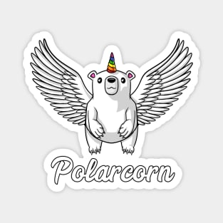 White Polar Bear Unicorn Magnet