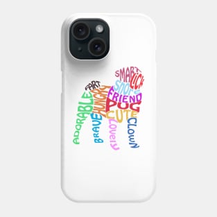 Pug Word Cloud Phone Case