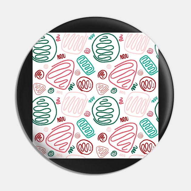 Red Green One Line Shapes Pin by OneLook