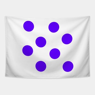 Purple on White Polka Dots Tapestry