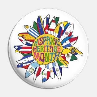 National Hispanic Heritage Month sunflofer Pin