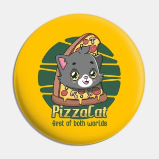 Kawaii pizza cat design Pin