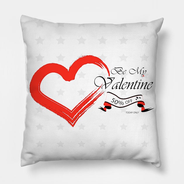 Be My Valentine 50% Off Pillow by AmarenaDolce