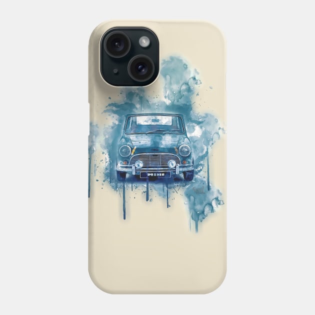 Mini Cooper Splash Art Phone Case by AaaahEeeekStudio