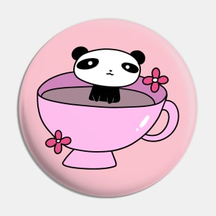 Pink Teacup Panda Pin