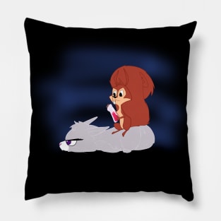 Yzma the cat and Squirrel Pillow