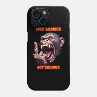 Even Baddies Get Saddies Evil Monkey Phone Case