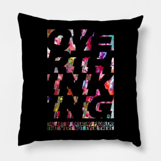 overthinking abstract Pillow