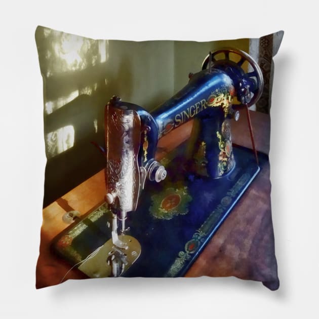 Sewing - Vintage Sewing Machine and Shadow Pillow by SusanSavad