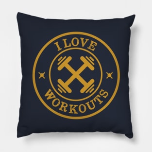 I Love Workouts Retro Pillow