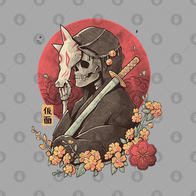 Oriental Death - Skull Sword Flowers Gift by eduely