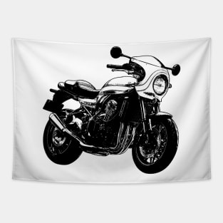 Z900RS Cafe Racer Black and White Tapestry