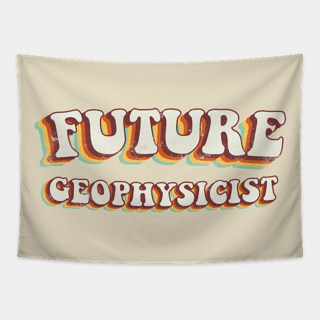 Future Geophysicist - Groovy Retro 70s Style Tapestry by LuneFolk