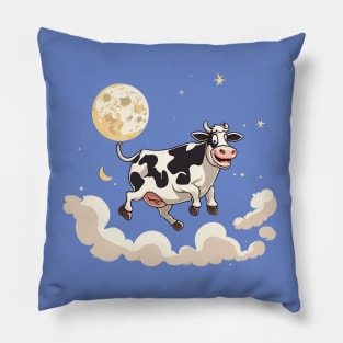 Cow jumped over the moon, happy Farms Pillow