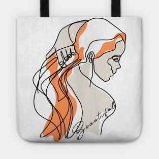 Beautiful - Self Love - Line art confident women Tote