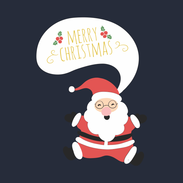 Santa Christmas - Happy Christmas and a happy new year! - Available in stickers, clothing, etc by Crazy Collective