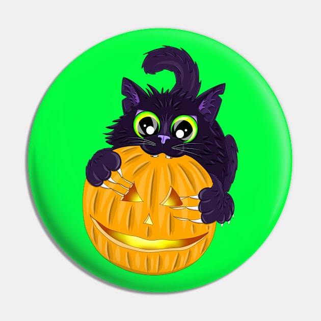 Halloween kitty Pin by MelanieJeyakkumar