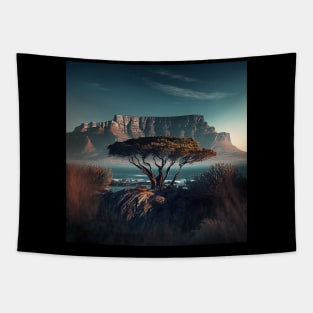 Stylised Table Mountain Tapestry