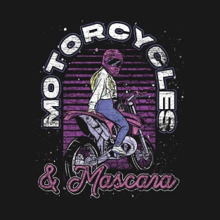 Mascara Funny Biking Women Retro Motorcycle Girls Biker T-Shirt