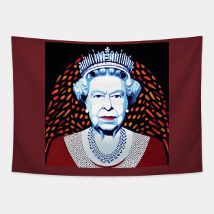 Queen Elizabeth II - Pop Art Dots Tapestry