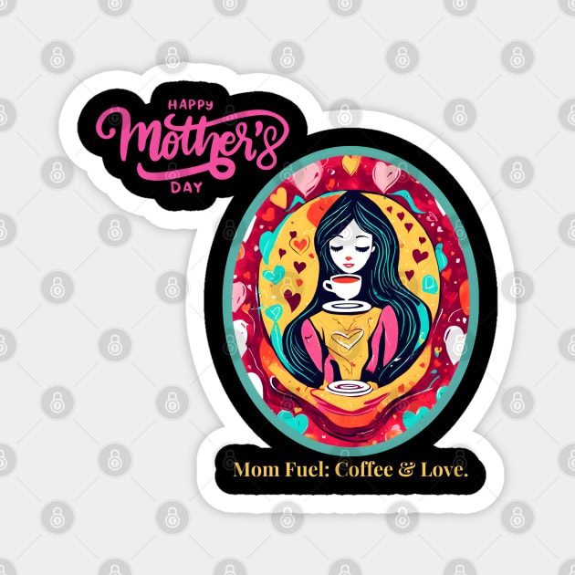 Mom Fuel: Coffee & Love. Happy Mother's Day! (Motivation and Inspiration) Magnet by Inspire Me 