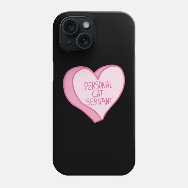 Personal Cat Servant Pink Love Heart Phone Case by ROLLIE MC SCROLLIE