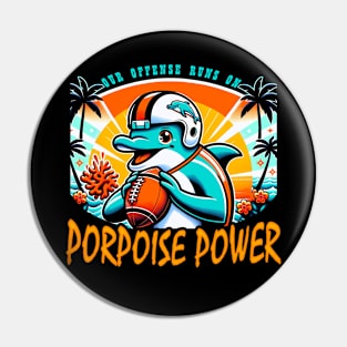 Funny Miami Fan - Runs on Porpoise Power Pin