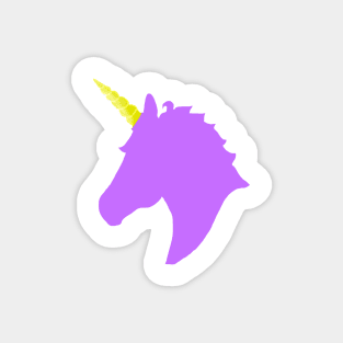 Lavender Unicorn Head Magnet