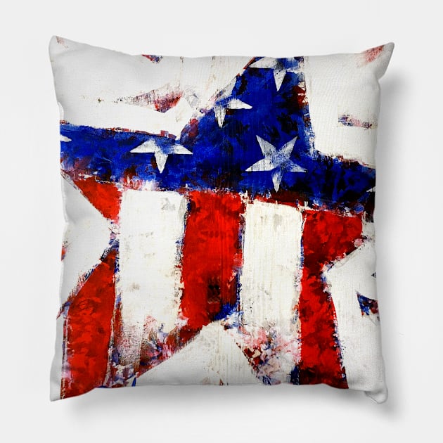 America First Star Pillow by Carol Landry Fine Art 