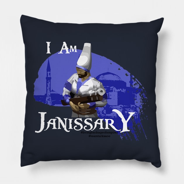 I AM JANISSARY2 - #BRINGBACKAOE CAMPAIGN! Pillow by crowrider