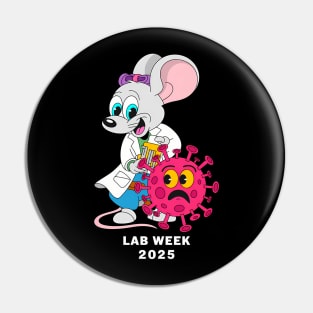 Lab week, back print only girl lab rat Pin