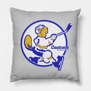 Retro Sherbrooke Casters Hockey Pillow