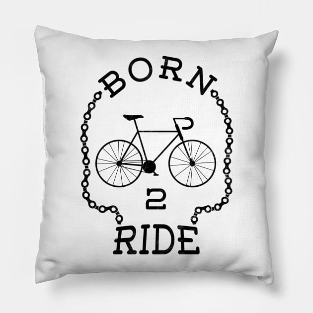 BORN TO RIDE Pillow by ALFBOCREATIVE