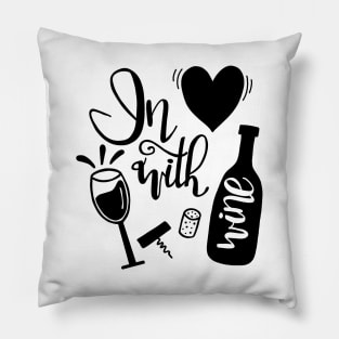 In Love With Wine Pillow